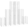 vidaXL Conjunto de gabi&otilde;es 6 pcs arame galvanizado