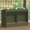 vidaXL Comedouro para Coelhos Verde Oliva 64.5 x 25.5 x 45.5 cm