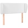 vidaXL Cabeceira cama c/ abas couro artificial 103x23x78/88 cm branco