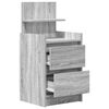 vidaXL Mesa de cabeceira com 2 gavetas 38x34x80 cm sonoma cinzento