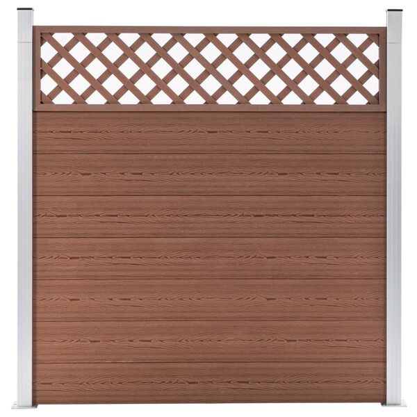 vidaXL Painel de veda&ccedil;&atilde;o para jardim 180x185 cm WPC castanho