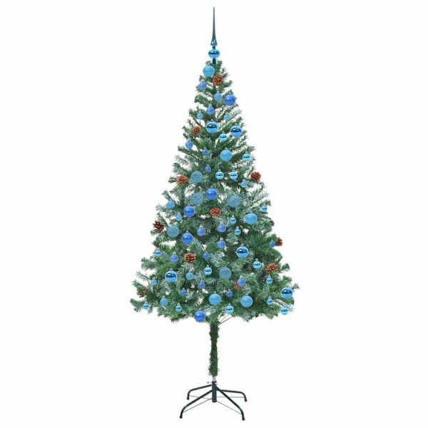 vidaXL &Aacute;rvore de Natal Artificial com 300 LEDs Verde 180 cm PVC e A&ccedil;o