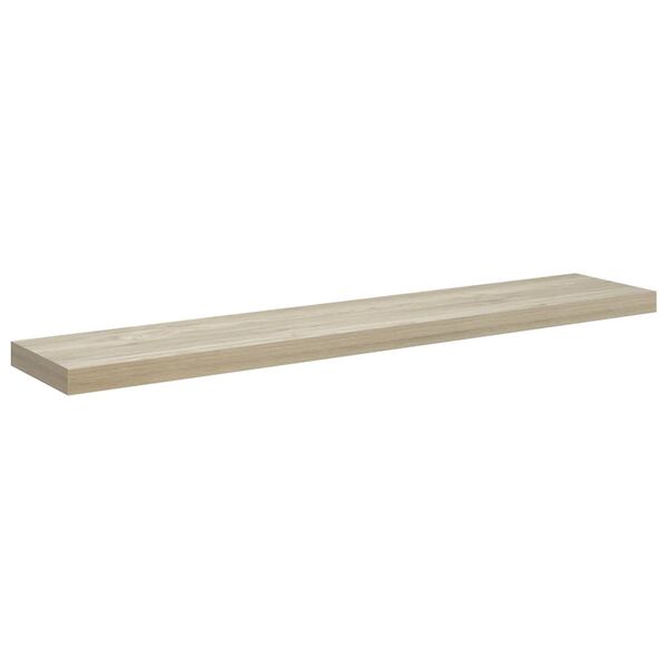 vidaXL Prateleira de parede suspensa 120x23,5x3,8 cm MDF cor carvalho