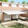 vidaXL Toldo Retrátil Manual Branco 600 × 300 cm Tecido e Aço