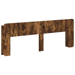 vidaXL Cabeceira com Arm&aacute;rio Carvalho Fumado Derivados de Madeira