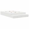 vidaXL Estrado de cama com arruma&ccedil;&atilde;o Branco 135 cm Madeira processada