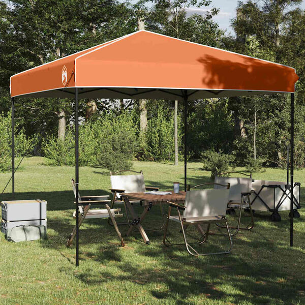 vidaXL Tenda de Toldo Manual Laranja 243 x 243 x 251 cm tecido