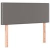 vidaXL Cabeceira de cama couro artificial 80x5x78/88 cm cinzento