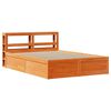 vidaXL Estrutura cama c/ cabeceira 160x200cm pinho maci&ccedil;o castanho-mel