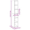vidaXL Armário alto 30x41x185 cm derivados de madeira carvalho fumado