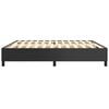 vidaXL Estrutura de cama com molas 200x200 cm couro artificial preto