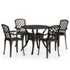 vidaXL 5 pcs conjunto bistr&ocirc; alum&iacute;nio fundido bronze