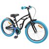 vidaXL Bicicleta Infantil 18 Polegadas para 5-7 anos Preto
