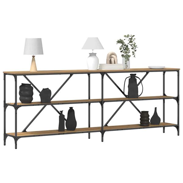 vidaXL Aparador Carvalho Artesanal 200 x 30 x 75 cm Madeira processada