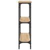 vidaXL Mesa consola 100x22,5x75cm derivados de madeira carvalho sonoma