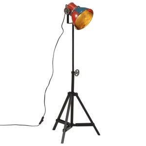 VidaXL Candeeiro de p&eacute; 25 W 35x35x65/95 cm E27 multicolorido