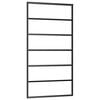 vidaXL Porta deslizante em vidro ESG e alum&iacute;nio 102x205 cm preto
