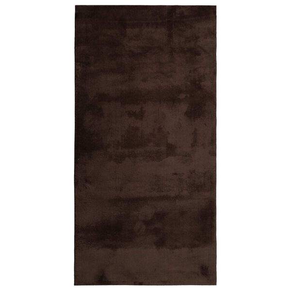 vidaXL Tapetes de &aacute;rea Retangular HUARTE Castanho 150 x 80 cm