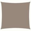 vidaXL Para-sol vela tecido oxford quadrado 5x5 m cinzento-acastanhado