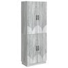 vidaXL Conjunto de Gabinete 2 pcs Sonoma cinzento Derivados de Madeira