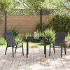 vidaXL Conjunto de Jantar para Jardim 3 pcs Preto