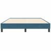 vidaXL Estrutura de cama sem colch&atilde;o 140x210 cm veludo azul-escuro