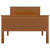 vidaXL Estrutura de cama 100x200 cm madeira pinho maciço castanho mel