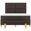 vidaXL Cama Box com colch&atilde;o Castanho escuro 160 x 200 cm tecido