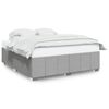 vidaXL Estrutura de cama sem colch&atilde;o 180x200 cm tecido cinzento-claro