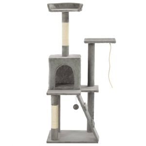 vidaXL &Aacute;rvore p/ gatos c/ postes arranhadores sisal 120 cm cinzento