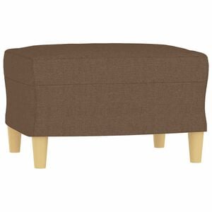 vidaXL Apoio de p&eacute;s 60x50x41 cm tecido castanho