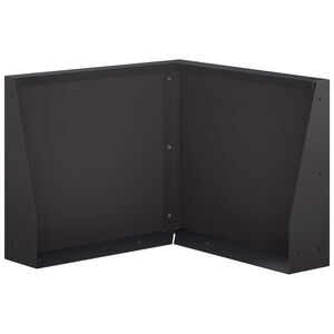 vidaXL Muro de Conten&ccedil;&atilde;o 50 x 50 x 30 cm A&ccedil;o Preto