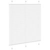 vidaXL Branco Plissada Cega 120x100cm Largura Tecido 119,4cm Poli&eacute;ster