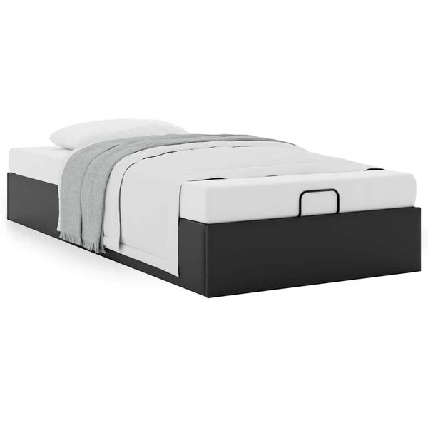 vidaXL Estrutura de cama otomana sem colchão 90x190 cm preto