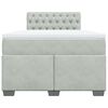 vidaXL Cama boxspring c/ colch&atilde;o 120x200 cm veludo cinzento-claro