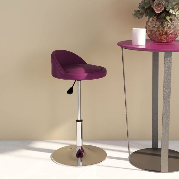vidaXL Cadeira de jantar girat&oacute;ria couro artificial roxo