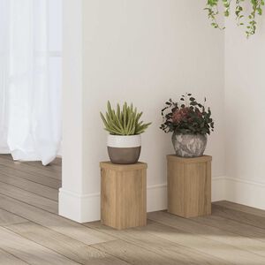 vidaXL Suportes p/ plantas 2 pcs 10x10x18 cm derivados madeira