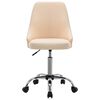vidaXL Cadeiras de escrit&oacute;rio com rodas 2 pcs tecido cor creme