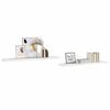 vidaXL Prateleiras de parede suspensas 2 pcs 120x23,5x3,8cm MDF branco
