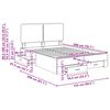 vidaXL Estrutura da Cama Cinza Sonoma 150 x 200 cm Madeira processada