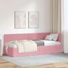 vidaXL Estrutura de Cama de Canto Rosa 80 cm x 200 cm Veludo