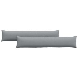vidaXL Travesseiros de Sof&aacute; 2 pcs Cinzento-claro 200 x 40 cm tecido