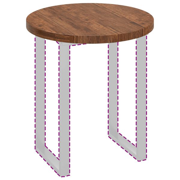 vidaXL Tampo de Mesa Marrom Claro &Oslash; 70 x 4 cm