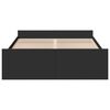 vidaXL Estrutura de cama c/ gavetas 140x190 cm derivados madeira preto