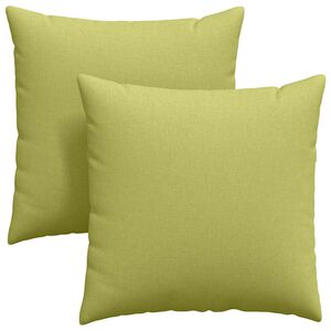 vidaXL Travesseiros de Sof&aacute; 2 pcs Verde Claro 80 x 80 cm tecido