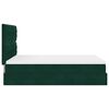 vidaXL Estrutura cama otomana colch&otilde;es 140x190 cm veludo verde escuro