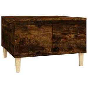 vidaXL Mesa de centro 55x55x36,5 cm derivados madeira carvalho fumado