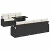 vidaXL Conjunto de Sof&aacute; de Jardim 8 pcs Preto Rattan Sint&eacute;tico