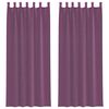 vidaXL Cortinas de voile com la&ccedil;os 2 pcs roxo 140x260 cm