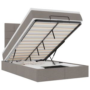 moldura de cama otomana vidaXL com tecido cinza 120x200cm